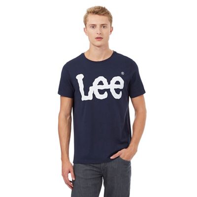 Lee Navy logo print t-shirt